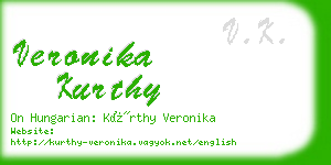 veronika kurthy business card